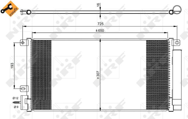 Condensatore, Climatizzatore - 350067 NRF