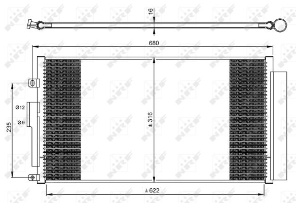 Condenser, air conditioning - 350071 NRF