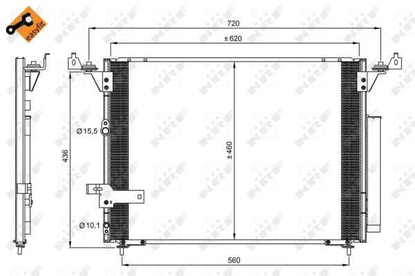 Condenser, air conditioning - 350076 NRF