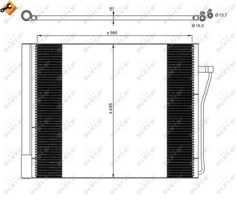 Condensatore, Climatizzatore - 350077 NRF