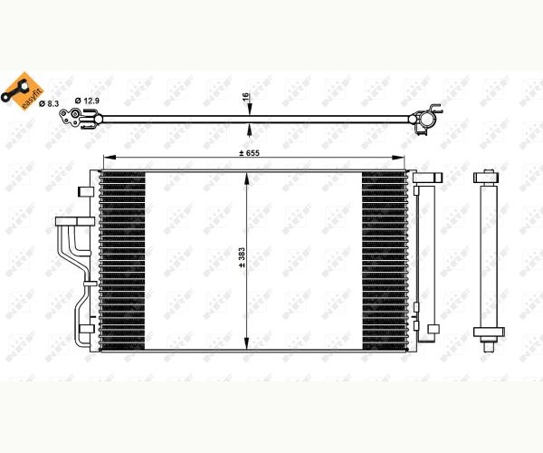 Condenser, air conditioning - 350078 NRF