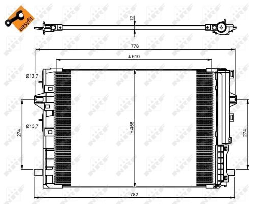 Condenser, air conditioning - 350081 NRF
