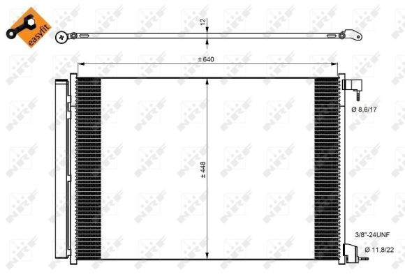 Condenser, air conditioning - 350082 NRF