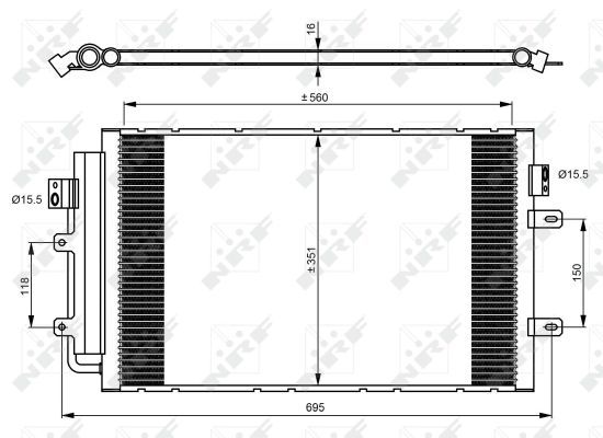 Condenser, air conditioning - 350083 NRF