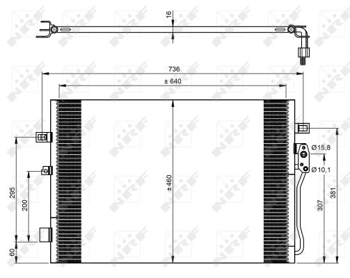 Condenser, air conditioning - 350087 NRF