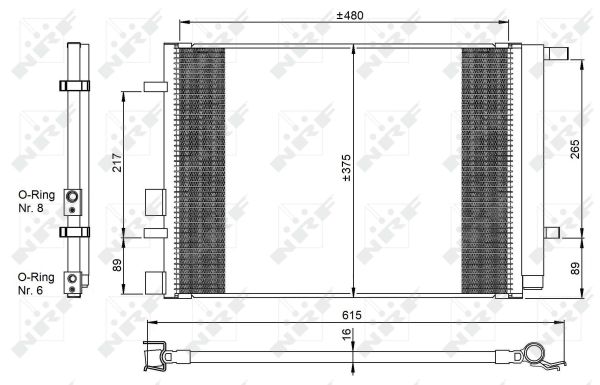 Condenser, air conditioning - 350095 NRF