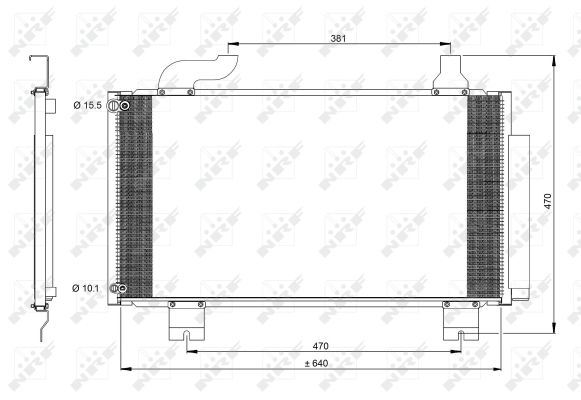 Condenser, air conditioning - 350097 NRF