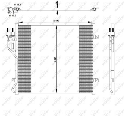 Condenser, air conditioning - 350129 NRF