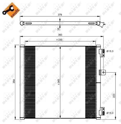 Конденсатор, кондиционер - 350204 NRF