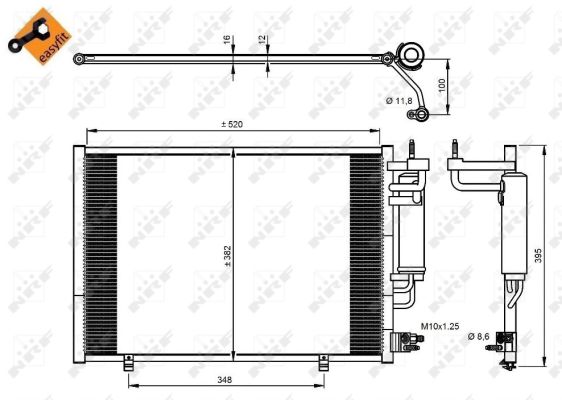 Конденсатор, кондиционер - 350205 NRF