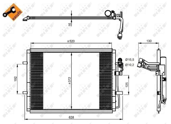 Конденсатор, кондиционер - 350207 NRF