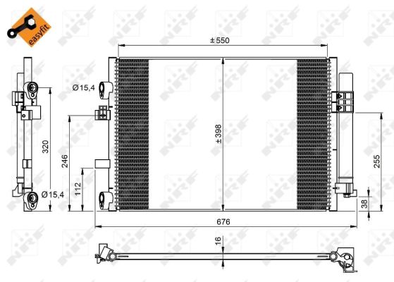 Condenser, air conditioning - 350209 NRF
