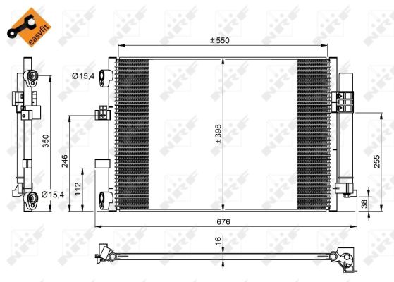 Condensatore, Climatizzatore - 350210 NRF