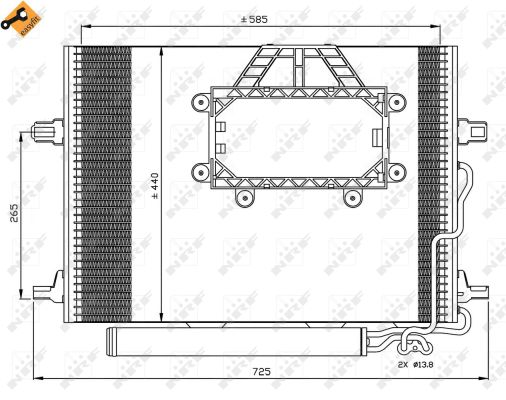Condenser, air conditioning - 350211 NRF