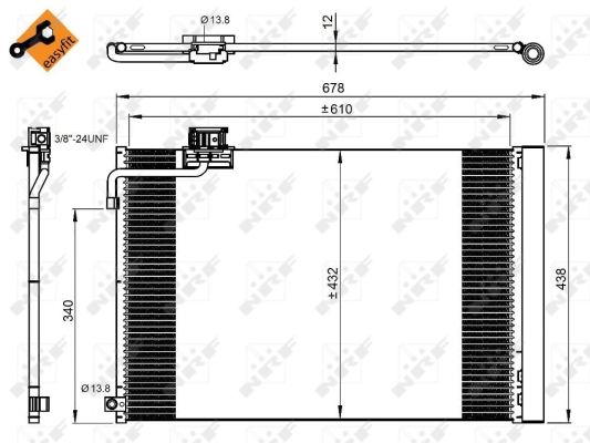 Condensatore, Climatizzatore - 350214 NRF