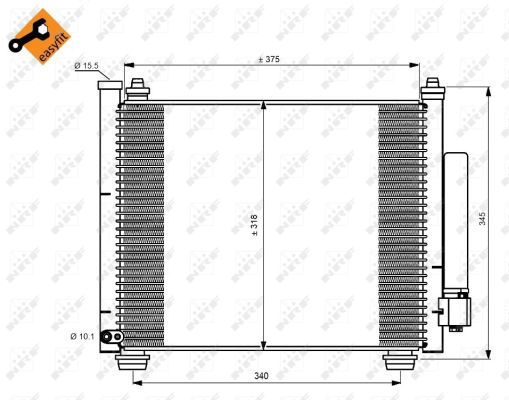 Condenser, air conditioning - 350216 NRF