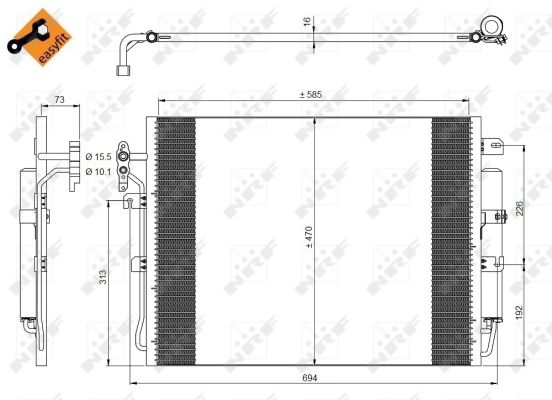 Condenser, air conditioning - 350217 NRF