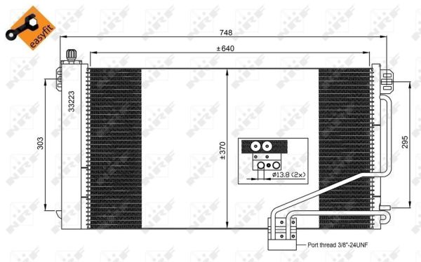 Конденсатор, кондиционер - 350219 NRF