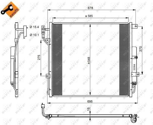 Condenser, air conditioning - 350220 NRF