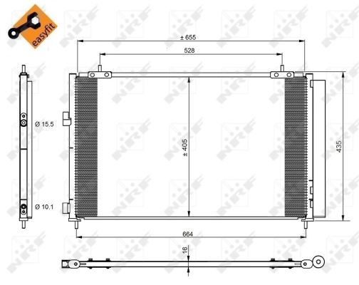 Condenser, air conditioning - 350222 NRF