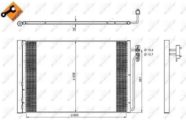 Condenser, air conditioning - 350224 NRF