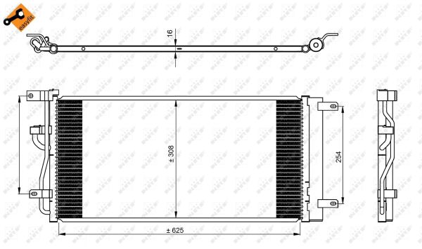 Конденсатор, кондиционер - 350225 NRF