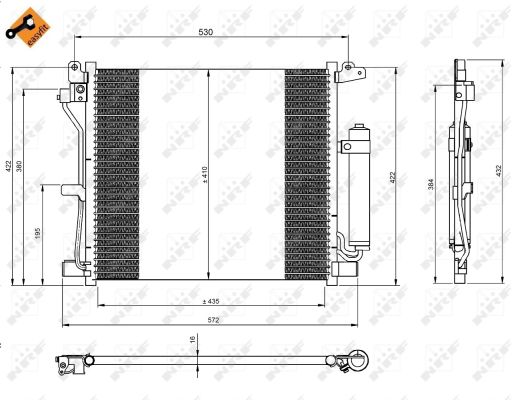 Конденсатор, кондиционер - 350226 NRF