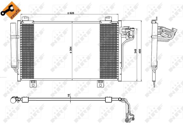 Конденсатор, кондиционер - 350229 NRF