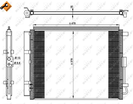 Condenser, air conditioning - 350230 NRF