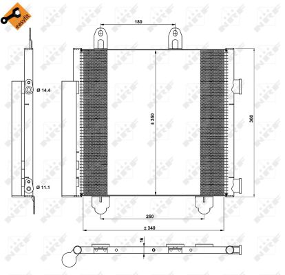 Condenser, air conditioning - 350231 NRF