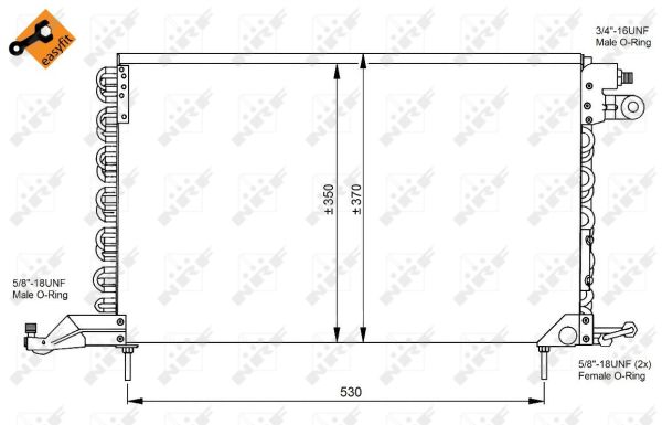 Condenser, air conditioning - 35027 NRF