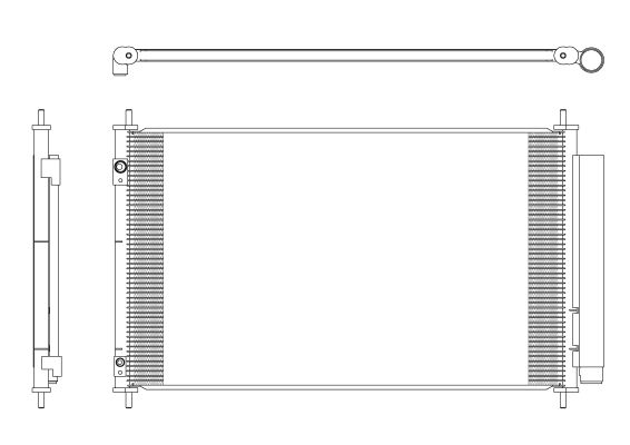 Condenser, air conditioning - 350321 NRF