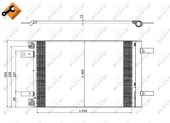 Condenser, air conditioning - 350323 NRF