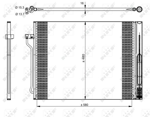 Condensatore, Climatizzatore - 350325 NRF