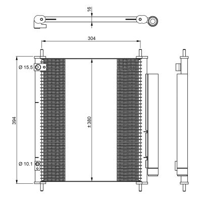 Condensatore, Climatizzatore - 350326 NRF