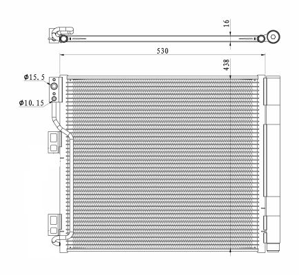 Condenser, air conditioning - 350327 NRF