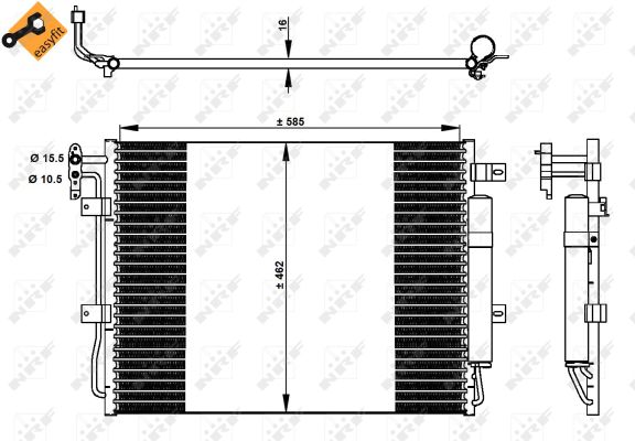 Condensatore, Climatizzatore - 350330 NRF