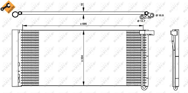 Condenser, air conditioning - 350331 NRF