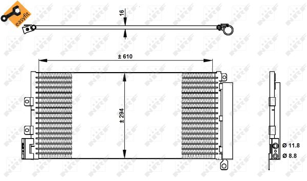 Condensatore, Climatizzatore - 350332 NRF