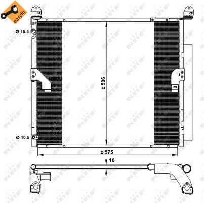 Condenser, air conditioning - 350335 NRF