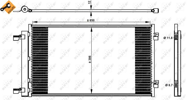Condenser, air conditioning - 350339 NRF