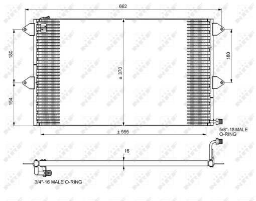 Condenser, air conditioning - 35034 NRF
