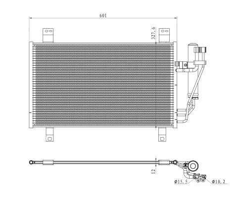Condenser, air conditioning - 350361 NRF