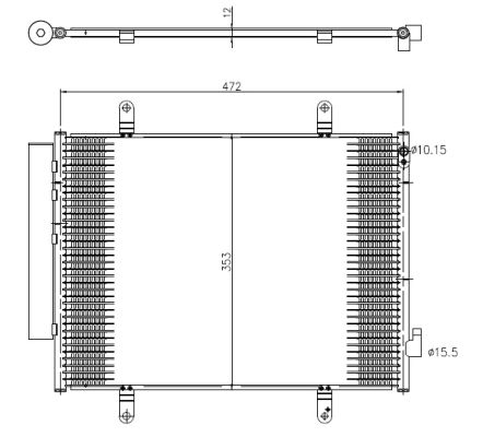 Condenser, air conditioning - 350371 NRF