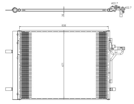 Condenser, air conditioning - 350375 NRF