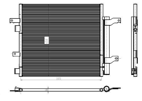 Condenser, air conditioning - 350388 NRF