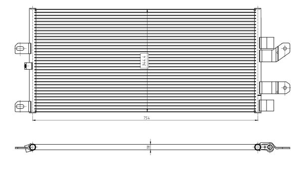 Condenser, air conditioning - 350389 NRF