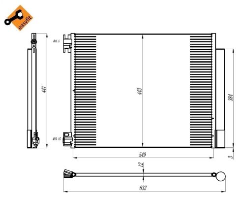 Конденсатор, кондиционер - 350393 NRF
