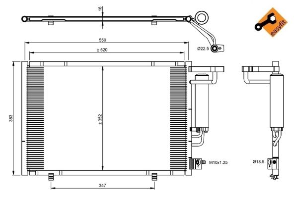 Condensatore, Climatizzatore - 350395 NRF