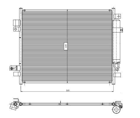 Condensatore, Climatizzatore - 350418 NRF